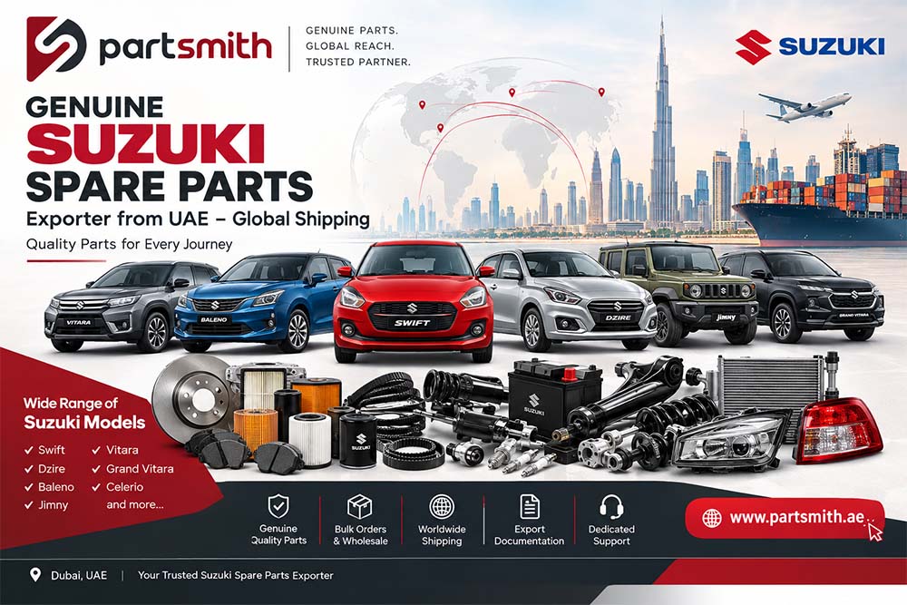 Genuine Suzuki Spare Parts Exporter from UAE – Global Shipping Guide